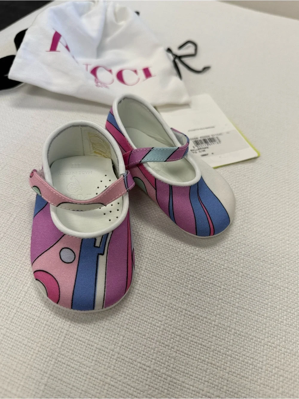 Pucci Pink & Blue Kids Mary Jane Shoes